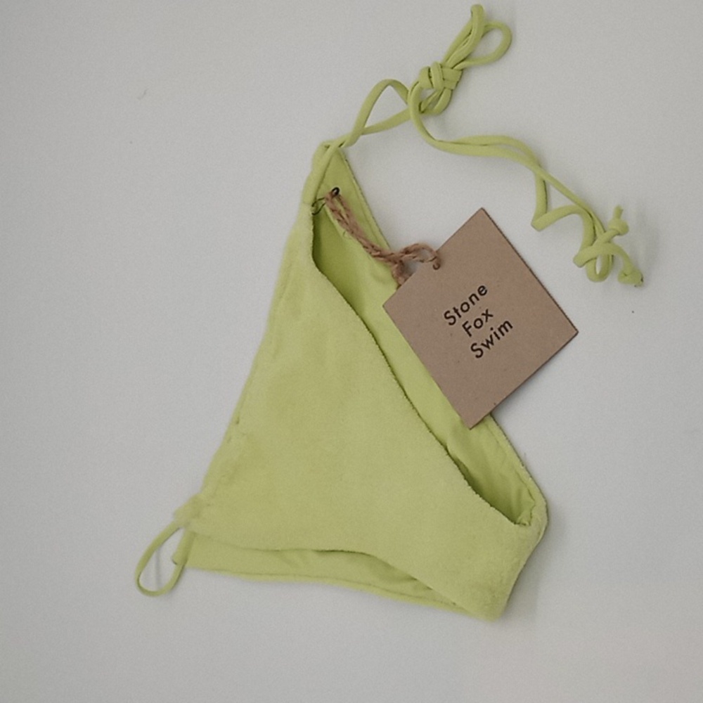 Stone Fox Swim River Terry String Bikini Bottom Green L